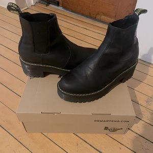 Dr. Martens black leather Rometty platform Chelsea boot